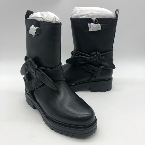 Aerosoles Womens Sabin Motorcycle Ankle Leather Boots Black Size 7 M - Picture 8 of 10